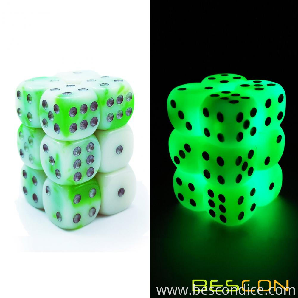 Luminous Jade Glowing 6 Sides Dice 3 Luminous Jade Glowing 6 Sides Dice 3